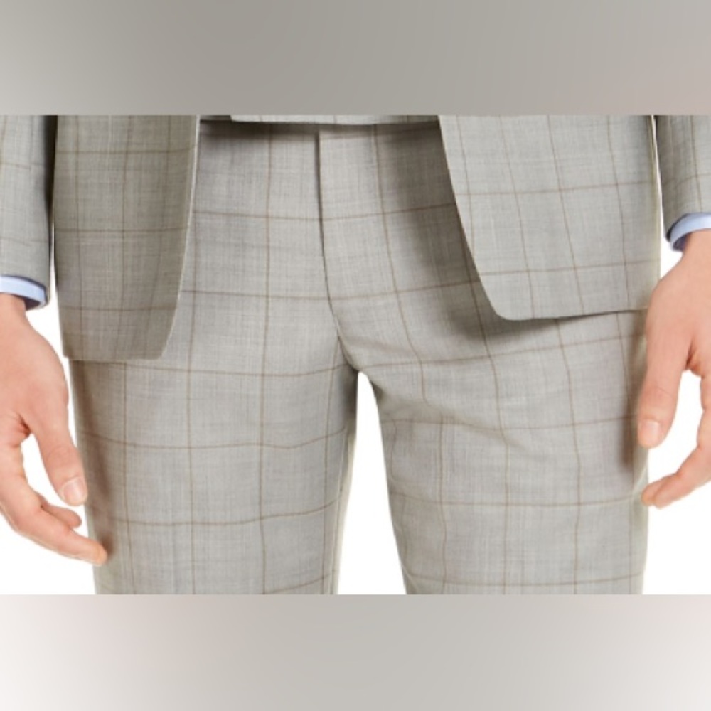 Lauren Ralph Lauren Windowpane Pattern Dress Pants 32W 30L NEW WITH TAGS $75